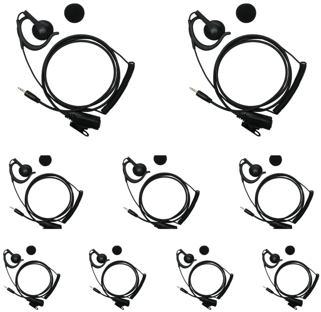 Main image of 1 Pin 2.5MM G Shape Earpiece for Cobra RX380 RX385 RX680 Radio,10PCS | Walkie Talkie Headset with PTT MIC Compatible with Cobra PX650 PX655 ACXT345 ACXT645