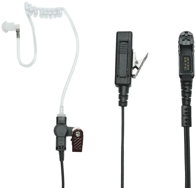 Alt view image 6 of 7 - Sarcia XPR3300e XPR3500e earpiece Compatible with Motorola R5 Two Way Radio | Acoustic Tube Headset for XPR3300 XPR3500 P6600 Radio