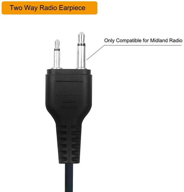 Alt view image 4 of 6 - Earphmice Walkie Talkie Headset for Midland, 2 Pin G Shape Clip-Ear Walkie Talkie Earpiece with Mic PTT Compatible with Midland LXT118 GXT1000VP4 LXT500VP3 LXT600VP3 LXT380 Two Way Radio (6 Pack)