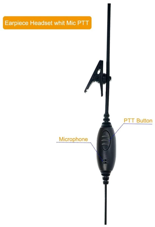 Alt view image 5 of 6 - Earphmice Walkie Talkie Headset for Midland, 2 Pin G Shape Clip-Ear Walkie Talkie Earpiece with Mic PTT Compatible with Midland LXT118 GXT1000VP4 LXT500VP3 LXT600VP3 LXT380 Two Way Radio (6 Pack)