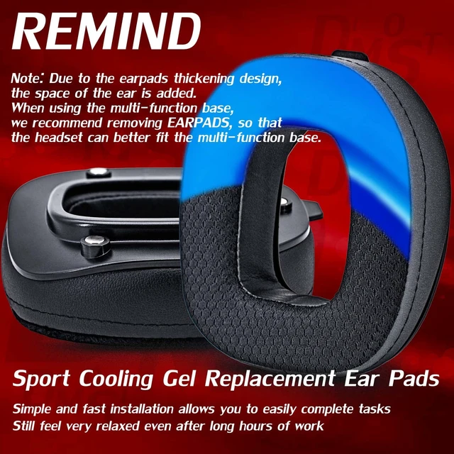 Alt view image 3 of 7 - A50 GEN 3 MOD KIT Cooling Gel Ear Pads for Astro A50 GEN 3 Headset I with Headband/Breathable Mesh by DIMOST - NOT FIT GEN 4