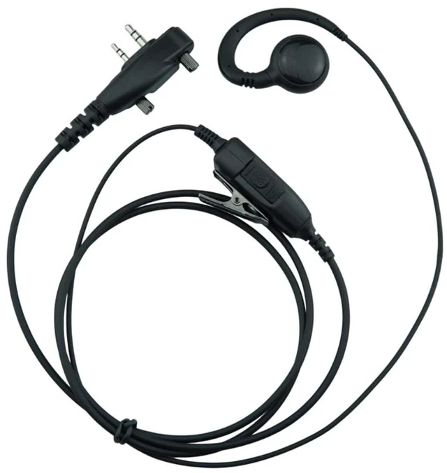 Main image of Swivel C-Shape Earpiece with PTT Mic, Ear Hook Headset for Icom IC-F1000 F2000 F2100D F3001 F4001 F3002 F4002 IC-V8 V80 V86 Two Way Radios