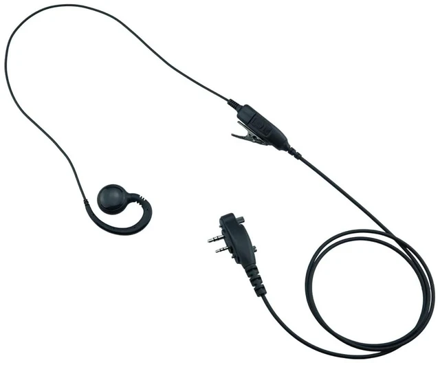 Alt view image 2 of 5 - Swivel C-Shape Earpiece with PTT Mic, Ear Hook Headset for Icom IC-F1000 F2000 F2100D F3001 F4001 F3002 F4002 IC-V8 V80 V86 Two Way Radios