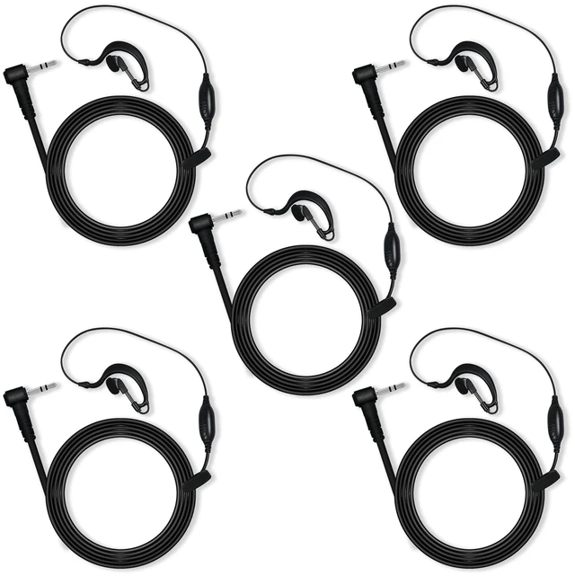 Main image of 1-Pin 2.5mm G-Shape Radio Headset for Motorola Talkabout T200 T260 Radios | 5-Pack Walkie Talkie Earpiece with Mic PTT for Motorola Talkabout 2 Way Radio MH230R T460 T600 MR350R MT350R MS350R