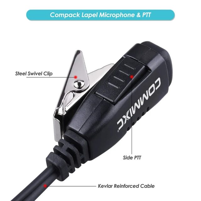 Alt view image 3 of 7 - Walkie Talkie Earpiece with Mic Compatible with Motorola MOTOTRBO XPR 3500e | Covert Air Acoustic Tube Walkie Talkie Headset XPR 3300 3300e 3500 Two-Way Radios Earpiece