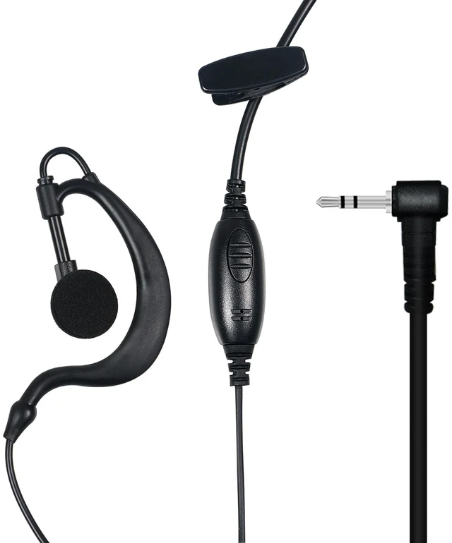 Alt view image 2 of 7 - 1-Pin 2.5mm G-Shape Radio Headset for Motorola Talkabout T200 T260 Radios | 5-Pack Walkie Talkie Earpiece with Mic PTT for Motorola Talkabout 2 Way Radio MH230R T460 T600 MR350R MT350R MS350R