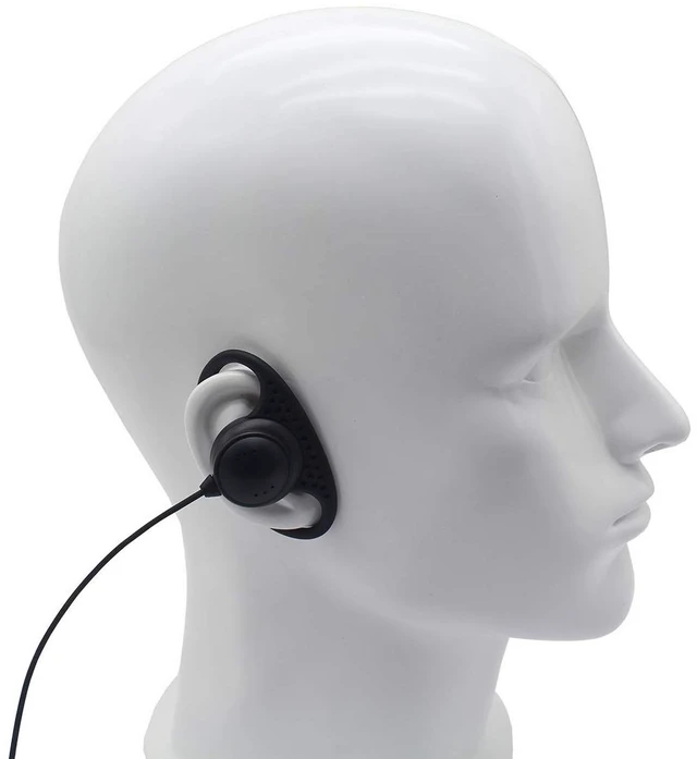 Alt view image 2 of 7 - GoodQbuy D Shape Clip-Ear Headset Earpiece PTT with Mic Compatible with Retevis H-777 Kenwood PUXING Baofeng UV-5R BF-888S 666s 2 Way Radio (10 PCS)