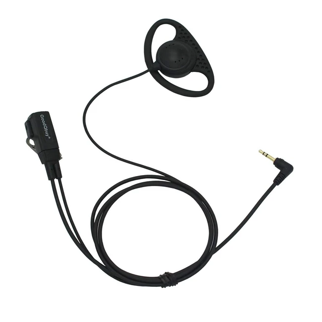 Alt view image 7 of 7 - D Shape Clip-Ear Earpiece PTT with Mic Compatible with Motorola Talkabout T200 T400 T600 T800 T260TP MH230R MR350R MS350R MT350R MH230TPR MJ270R FRS/GMRS Two-Way Radios (10 Pcs)