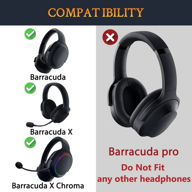 Alt view image 2 of 5 - SOULWIT Cooling Earpads for Razer Barracuda(X/X Chorma) - Dark Green | Not Fit Barracuda Pro Headphones