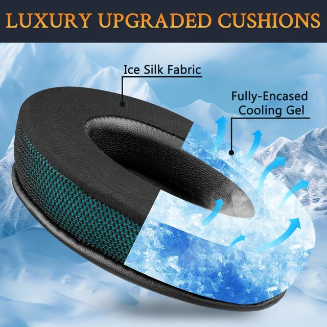 Alt view image 3 of 5 - SOULWIT Cooling Earpads for Razer Barracuda(X/X Chorma) - Dark Green | Not Fit Barracuda Pro Headphones