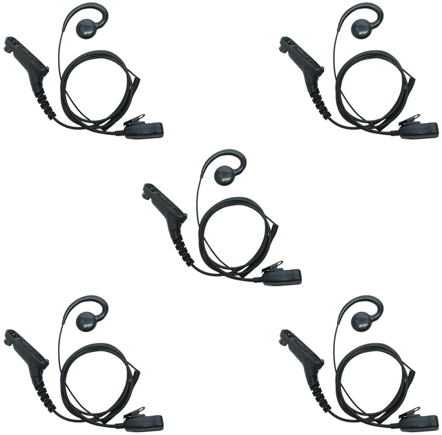 Main image of LYWBETOP 5-Pack APX6000 Earpiece for APX 6000/4000/8000 XPR 7550e Headset | Tactical Two Way Radio Headset, With Mic Compatibel with Motorola ,Quick Release, C-Shape