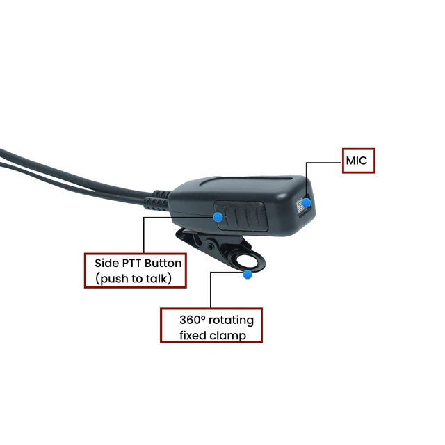 Alt view image 4 of 7 - LYWBETOP 5-Pack APX6000 Earpiece for APX 6000/4000/8000 XPR 7550e Headset | Tactical Two Way Radio Headset, With Mic Compatibel with Motorola ,Quick Release, C-Shape