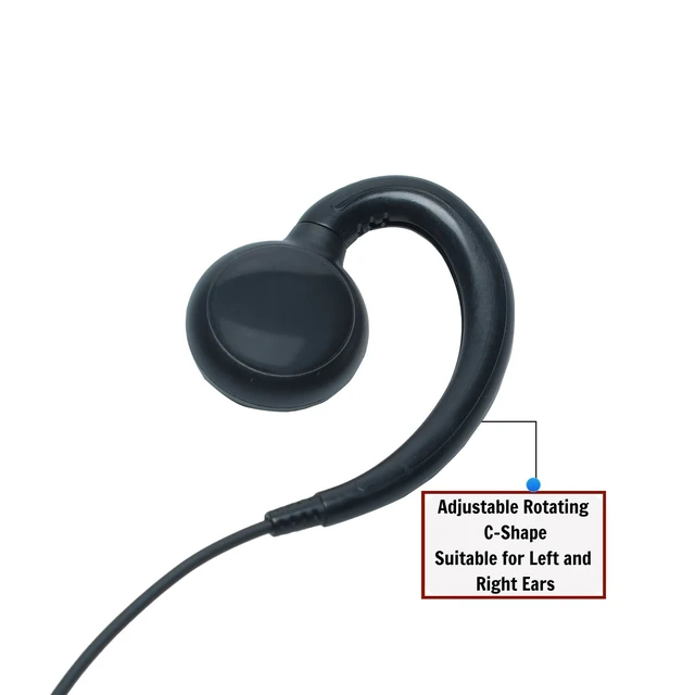 Alt view image 6 of 7 - LYWBETOP 5-Pack APX6000 Earpiece for APX 6000/4000/8000 XPR 7550e Headset | Tactical Two Way Radio Headset, With Mic Compatibel with Motorola ,Quick Release, C-Shape