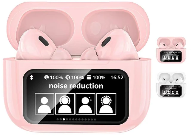 Main image of AI Real-Time Translation Wireless Bluetooth Headphones,Portable Noise Cancelling Earbuds with Built-in Translator for Travel Business Meetings, Long Battery Life Earphones Compatible,iOS/Android(pink)