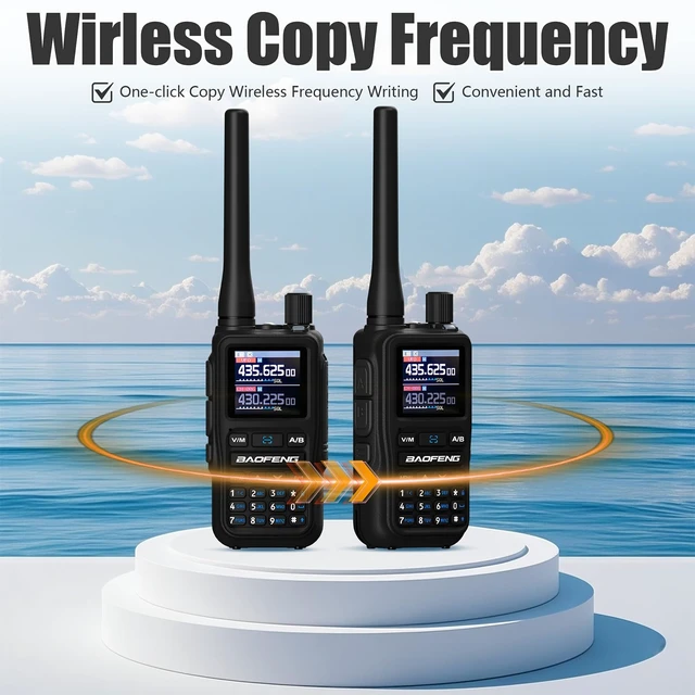 Alt view image 4 of 7 - BAOFENG UV-5R Mini Two Way Radio BF-5R Mini Walkie Talkie Wireless Power Adjustable Tiny Size Frequency Copy 999 Channels Type-C Four Colors Portable Ham with 771 Antenna and Headset2 Pack (Black)