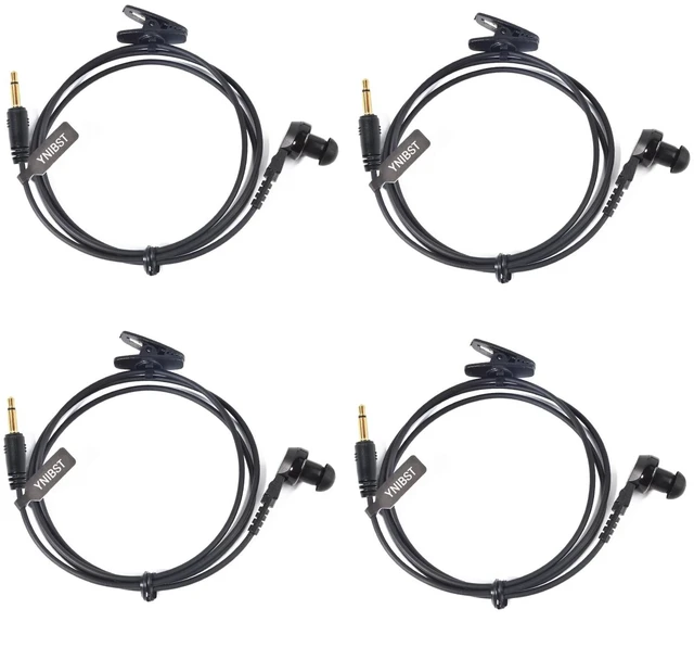 Main image of YNIBST 3.5mm Listen Only Walkie Talkie Earpiece Receive Only Headset(4Pack) | In-Ear Earbud for Police Security and Law Enforcement