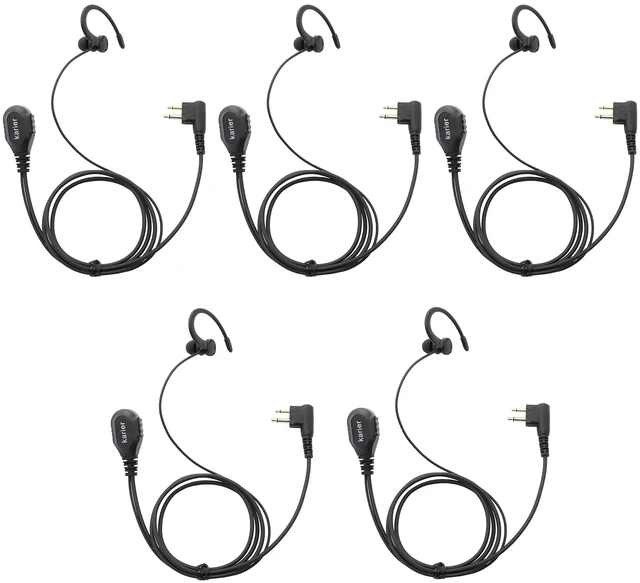 Main image of Karier 2 Pin Walkie Talkie Headset Earpiece with PTT Mic and Silica Gel Earloops for Motorola CLS1410 CLS1110 CP200 CP185 CP040 CP1200 GP300 GP2000 GP88 GP3188 Radio Radio(5 Pack)