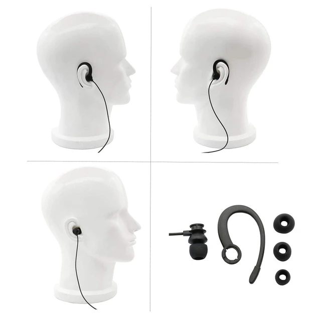 Alt view image 5 of 6 - Karier 2 Pin Walkie Talkie Headset Earpiece with PTT Mic and Silica Gel Earloops for Motorola CLS1410 CLS1110 CP200 CP185 CP040 CP1200 GP300 GP2000 GP88 GP3188 Radio Radio(5 Pack)