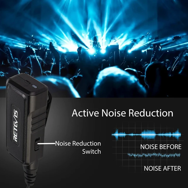 Alt view image 2 of 7 - Retevis DSP Noise Reduction Two Way Radio Headset with Mic,Acoustic Tube | for RT22/RT68/RT21/H777/RT27, Compatible with Pxton, Baofeng, Kenwood 2 Way Radios,Earpiece for Walkie Talkies(1 Pack)