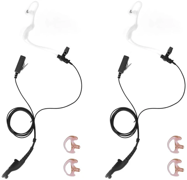 Main image of Walkie Talkie Earpiece with Mic and Acoustic Tube Headset Compatible with Motorola APX4000 APX6000 APX7000 APX 8000 and SRX 2200 (2 Packs)