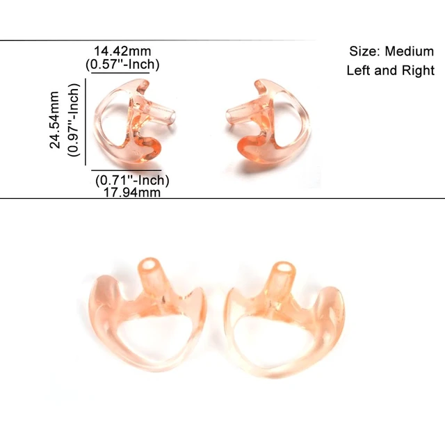 Alt view image 6 of 7 - HYS Surveillance Kit Acoustic Tube Earpiece, 2-Way Radio Headset Built-in line mic PTT(Push to Talk) with Medium Silicon Earmold for Yaesu Vertex VX-6R VX-7E VX-127 VX-170 Walkie TalkieRadio