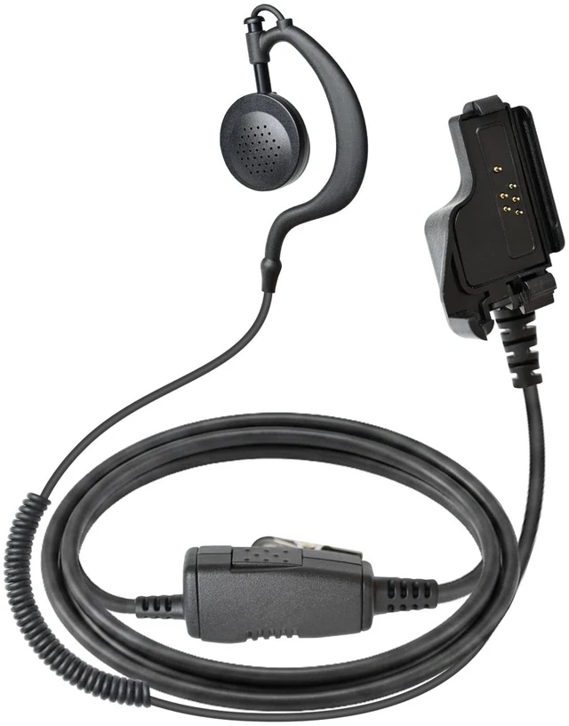 Main image of PZYPYM HC15-921 2-Way Radio Headset | Professional Heavy-Duty Comms Gear, Police/Security/Construction/Event Staff, 360° G-Hook, 0.3s PTT