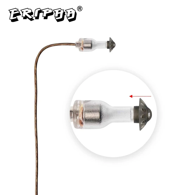 Alt view image 2 of 6 - ERIPHA 3.5mm Covert Tubeless Earpiece for Motorola Radio 22" Brown | HD Listen-Only Headset. Fits 3.5mm Radios. For Police/Law Enforcement