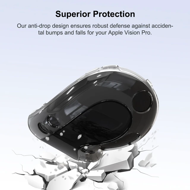 Alt view image 4 of 7 - Rc-Z Screen Protector Case for Apple Vision Pro, Hard PC Bumper & Tempered Glass Protective Cover Full Face Cover for Vision Pro VR Headset 2024 Accessories, Green