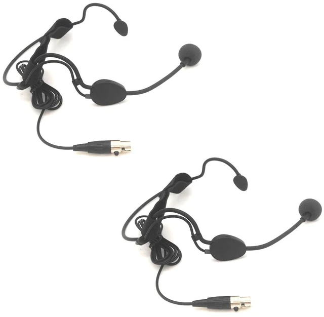 Main image of PALPEAL 2 Pack XLR 4PIN Headworn Wearing Headset Microphone for Shure Wireless BodyPack Transmitter