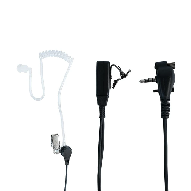 Alt view image 2 of 7 - Acoustic Tube Headset Compatible with Yaesu/Vertex VX-261,VX-231, 6 Pack | Earpiece ,Transparent tube, PTT mic, Compatible Yaesu/ Vertex Standard EVX-531 Radio 3.5mm 1-pin walkie talkie radios