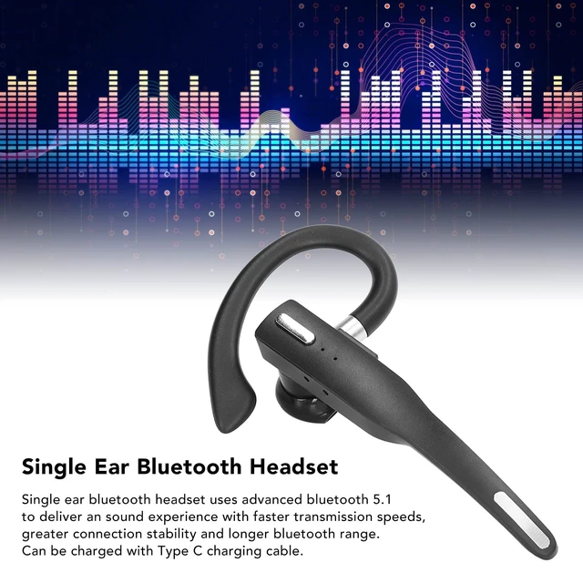 Alt view image 6 of 7 - Zopsc Single Ear Wireless Headset, Bluetooth 5.3, LED Display Charging Case, Noise Reduction, 12H Talk Time for Sports Work Travel, in Ear Bluetooth Earpiece