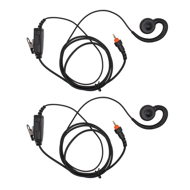 Alt view image 7 of 7 - Aimtobest HKLN4487 HKLN4455 Earpiece Compatible for Motorola CLP1010 CLP1040 CLP1060 CLP446 with PTT Mic HKLN4603 Earhook Headset