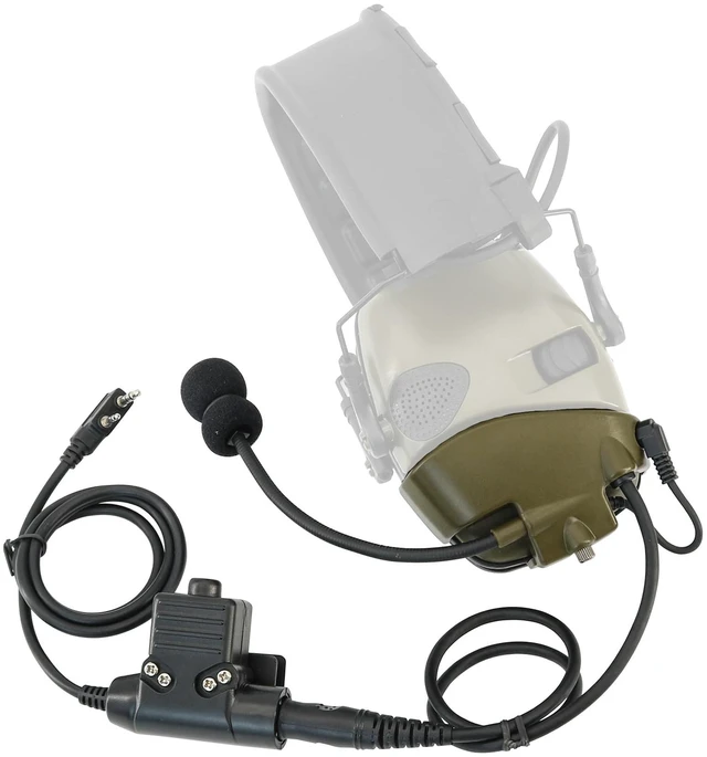 Main image of TSVISIONCORE Microphone&U94PTT for Howard Leight Impact Sports Noise Cancelling Headphones,Hunting(Army Green)