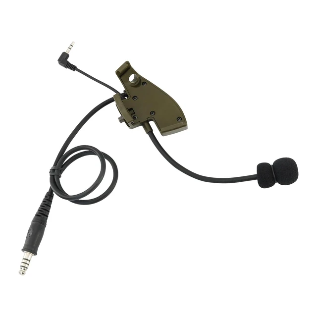 Alt view image 3 of 7 - TSVISIONCORE Microphone&U94PTT for Howard Leight Impact Sports Noise Cancelling Headphones,Hunting(Army Green)