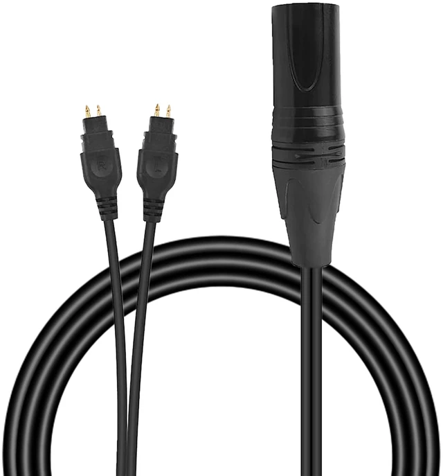 Main image of BRAINWAVZ Replacement XLR Cable for Sennheiser HD600, HD650, HD660s & HD580 headsets - 1.5M / 59 - Black