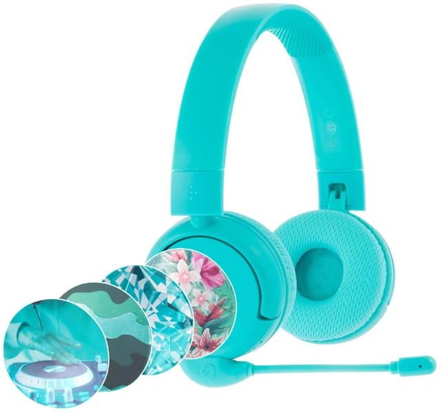 Main image of Made for Amazon Bluetooth Kids Headphones with Boom Microphone Age (7-12) | Teal