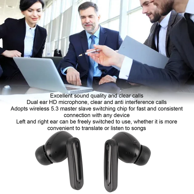 Alt view image 3 of 7 - Language Translator Earbuds, 3 in 1 Real Time Translation Earbuds Support 137 Languages, Translation Headset with Power Display for Socializing Music and Call, Black