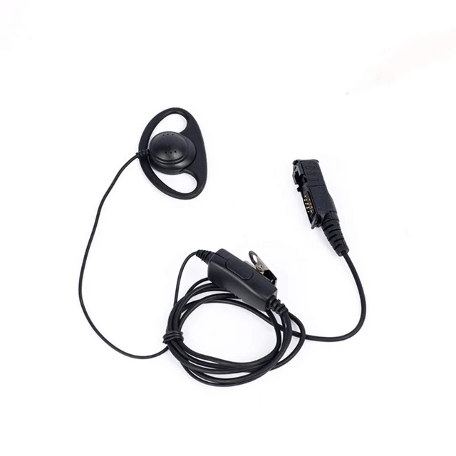 Alt view image 6 of 6 - HEOPBIRD D-Shape Headset Compatible with Motorola XPR3300e 5-Pack | Inline PTT mic, 360 lapel clip, ear loop design, clear audio, fits XPR3500e XPR3300 XPR3500 P6600 P6620 DP2400