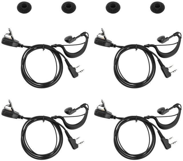 Main image of YXYYXY Two-Way Radio Earpiece, Ear-Clip Headset Compatible with Midland Walkie Talkies, Fit for All Midland GXT, LXT & G-Series Radios, 4 Pack