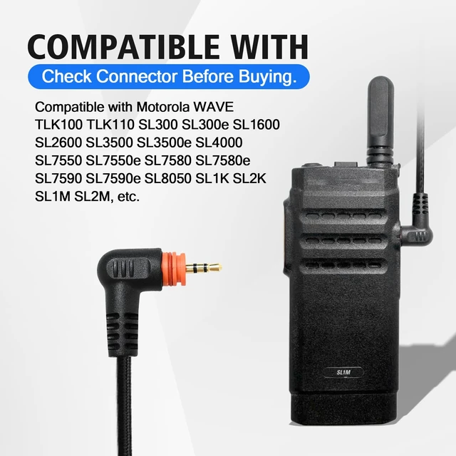 Alt view image 2 of 7 - HELETUL 2 Way Radio Headphones with Mic Ham Radio Intercom Ptt Headset Boom Microphone Headband Earpiece Earmuffs for Motorola 1pin sl 300 tlk 100 Walkie Talkies(Binaural)