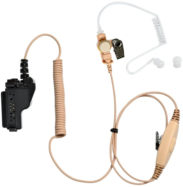 Main image of Police Radio Earpiece with Mic Walkie-Talkie Ear Piece Headset Compatible for Motorola Xts Series 5000 1500 2500 ht1000 5000r 2500i xts2500 xts5000 xts5000r xts3000,Dual Ptt,Waterproof,Skin Color