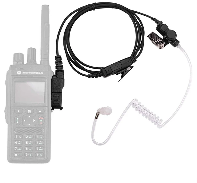 Alt view image 2 of 7 - AIRSN XPR3300e Radio Earpiece Compatible with M0torola Walkie Talkie | for XPR3300 XPR3500 PR3500e Single Wire Acoustic Tube Headset with MIC