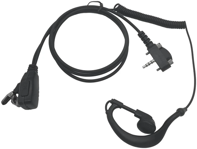 Alt view image 2 of 7 - Pdflie 2 Way Radio Earpiece with PTT Mic for Motorola Yaesu Vertex standard VX-261 EVX-261 EVX-531 EVX-534, Walkie Talkies Speaker Microphone G Shape Ear-Hook Headset (6 pack)