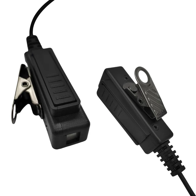 Alt view image 4 of 7 - HELETUL Two Way Radio Earpiece with PTT Mic Surveillance Headset for Motorola XPR3000 XPR3300 XPR3500 XPR3000e XPR3300e XPR3500e Walkie Talkie (Acoustic Tube in-Ear)