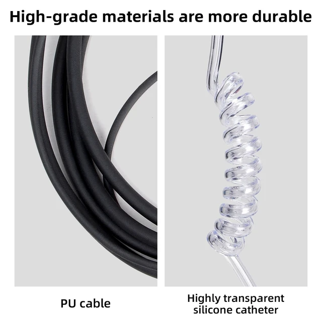 Alt view image 7 of 7 - KPBAB 10-Pack Acoustic Tube Earpiece with Mic, K-Type 2-Pin Radio Headset | Walkie talkie earpiece with PTT; compatible with Baofeng UV-5R, UV-82, BF-888S and selected Kenwood 2-pin radios.