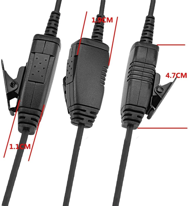 Alt view image 5 of 7 - AIRSN XPR3300e Radio Earpiece Compatible with M0torola Walkie Talkie | for XPR3300 XPR3500 PR3500e Single Wire Acoustic Tube Headset with MIC