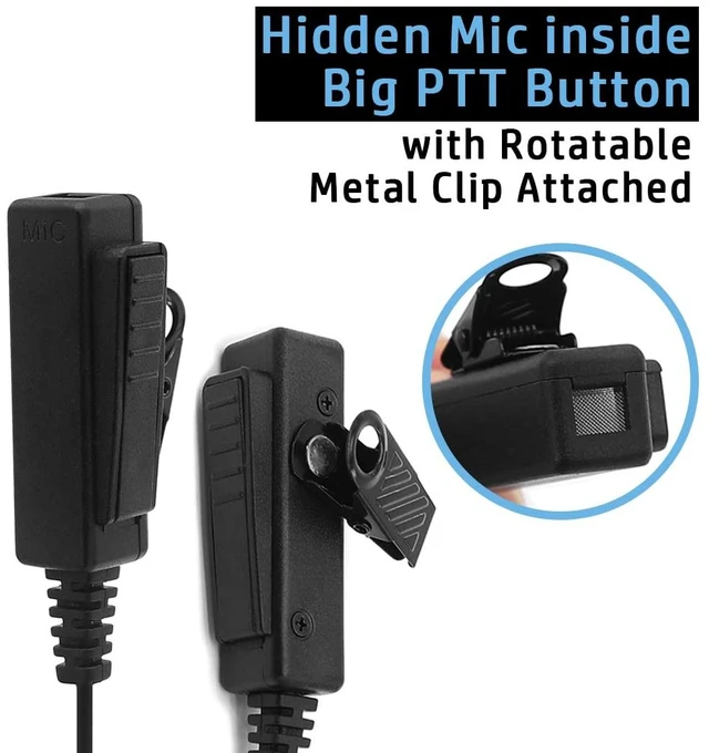 Alt view image 4 of 5 - Headset Earpiece PTT for Kenwood Radio NX-200 NX-210 NX-300 Multi-pin