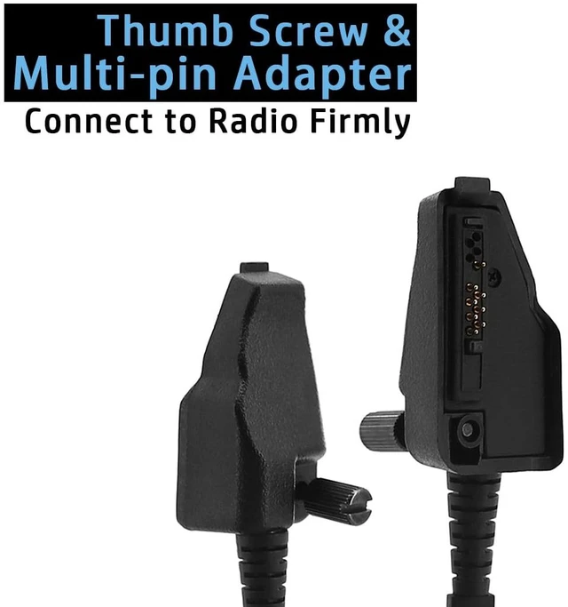 Alt view image 5 of 5 - Headset Earpiece PTT for Kenwood Radio NX-200 NX-210 NX-300 Multi-pin