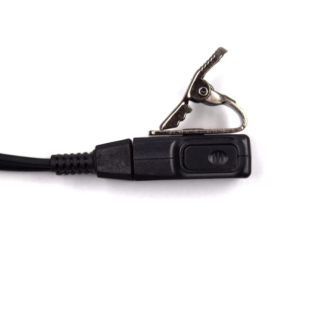 Alt view image 5 of 6 - 10-Pack 1-Pin Acoustic Tube Earpiece PTT Mic Fit Cobra CXT195 CXT90 MT200 | Concealed Clear Sound Headset Inline PTT Lapel Clip Fits MT200 MT550 CXT345 Transceivers