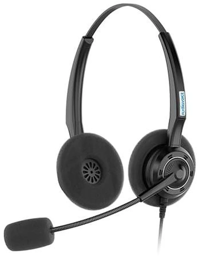 Alt view image 3 of 6 - FLYINGVOICE HP200 Office Phone Headset RJ9 Connection, 320° Rotation, Lightweight 95g for All Day Comfort, for Office, Call Center use